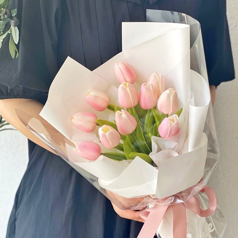 Bouquet de tulipes artificielles au rendu naturel