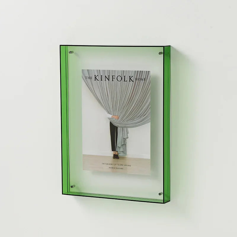 Cadre photo en acrylique transparent – Effet flottant moderne