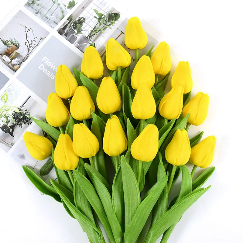 Bouquet de tulipes artificielles au rendu naturel