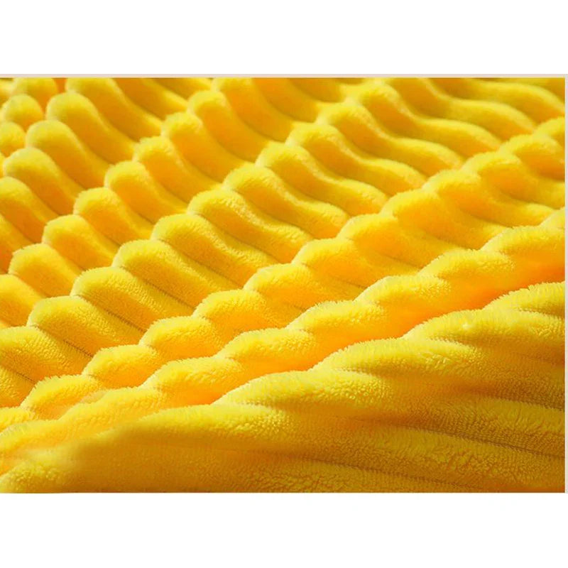 Ensemble de literie en flanelle corail 4 pièces