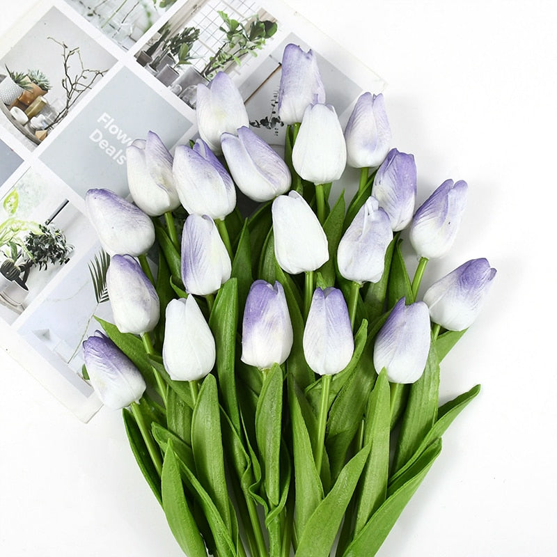 Bouquet de tulipes artificielles au rendu naturel