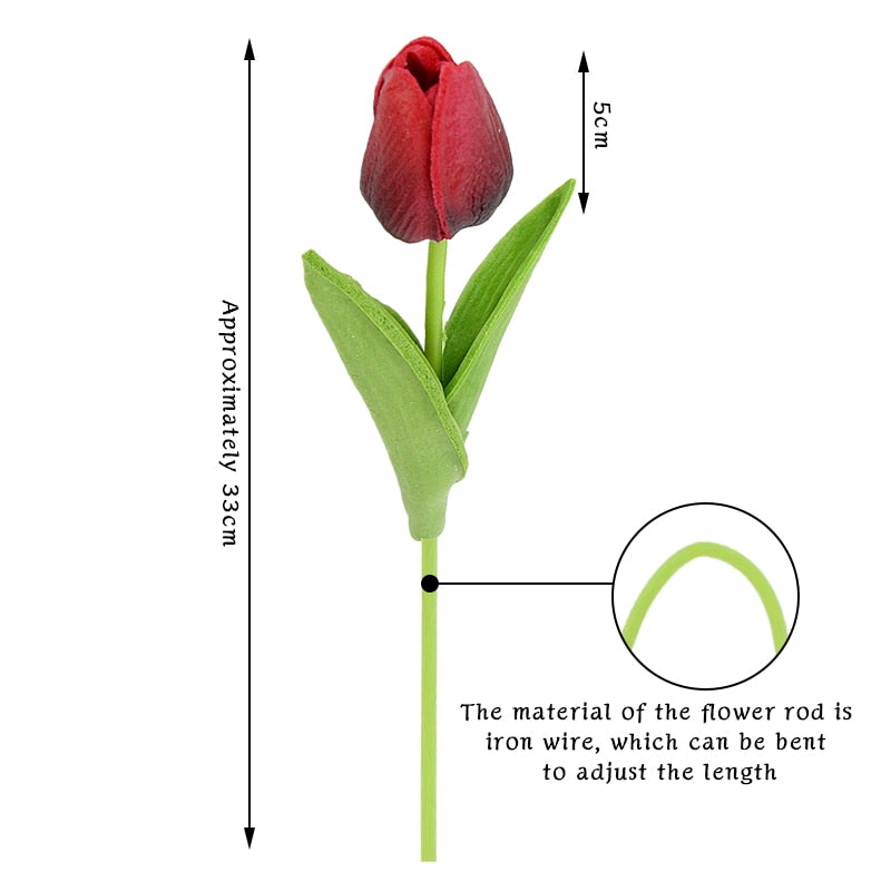 Bouquet de tulipes artificielles au rendu naturel