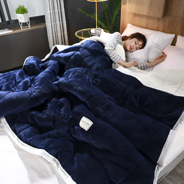 Velina – Couverture en polaire Sherpa douce