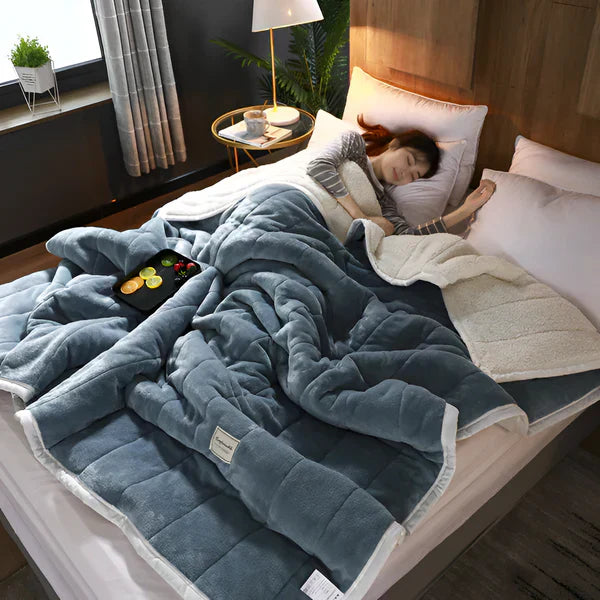 Velina – Couverture en polaire Sherpa douce