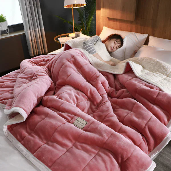 Velina – Couverture en polaire Sherpa douce
