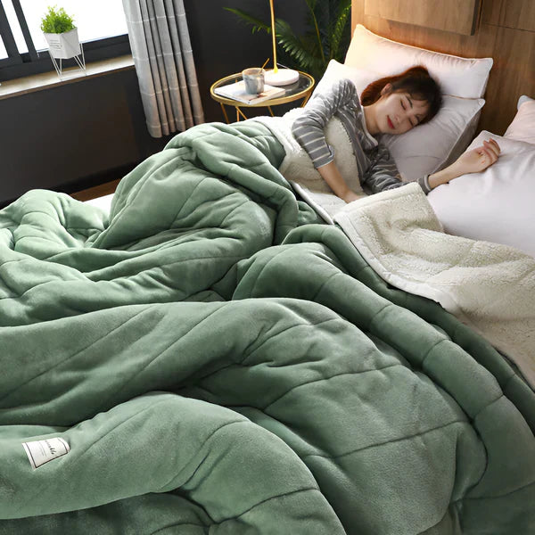 Velina – Couverture en polaire Sherpa douce