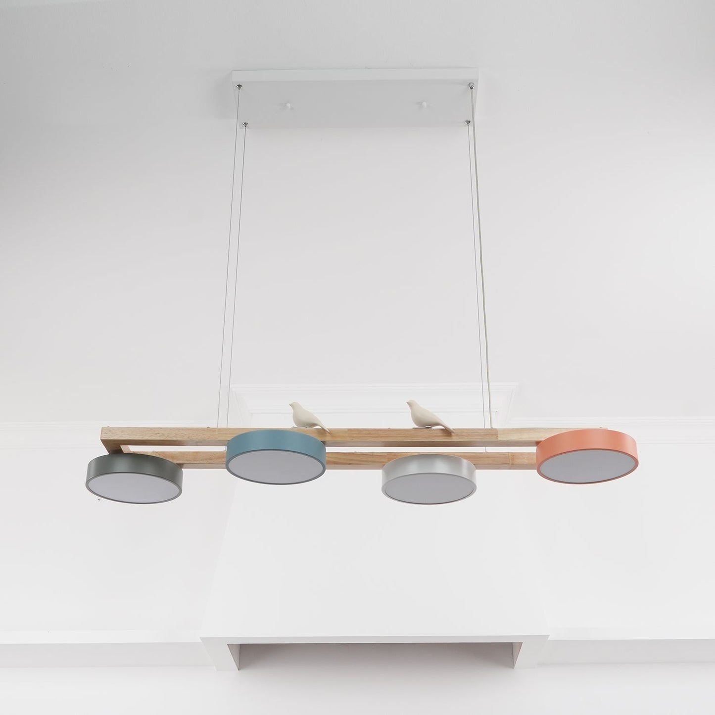 Elian – Lustre LED moderne en bois massif