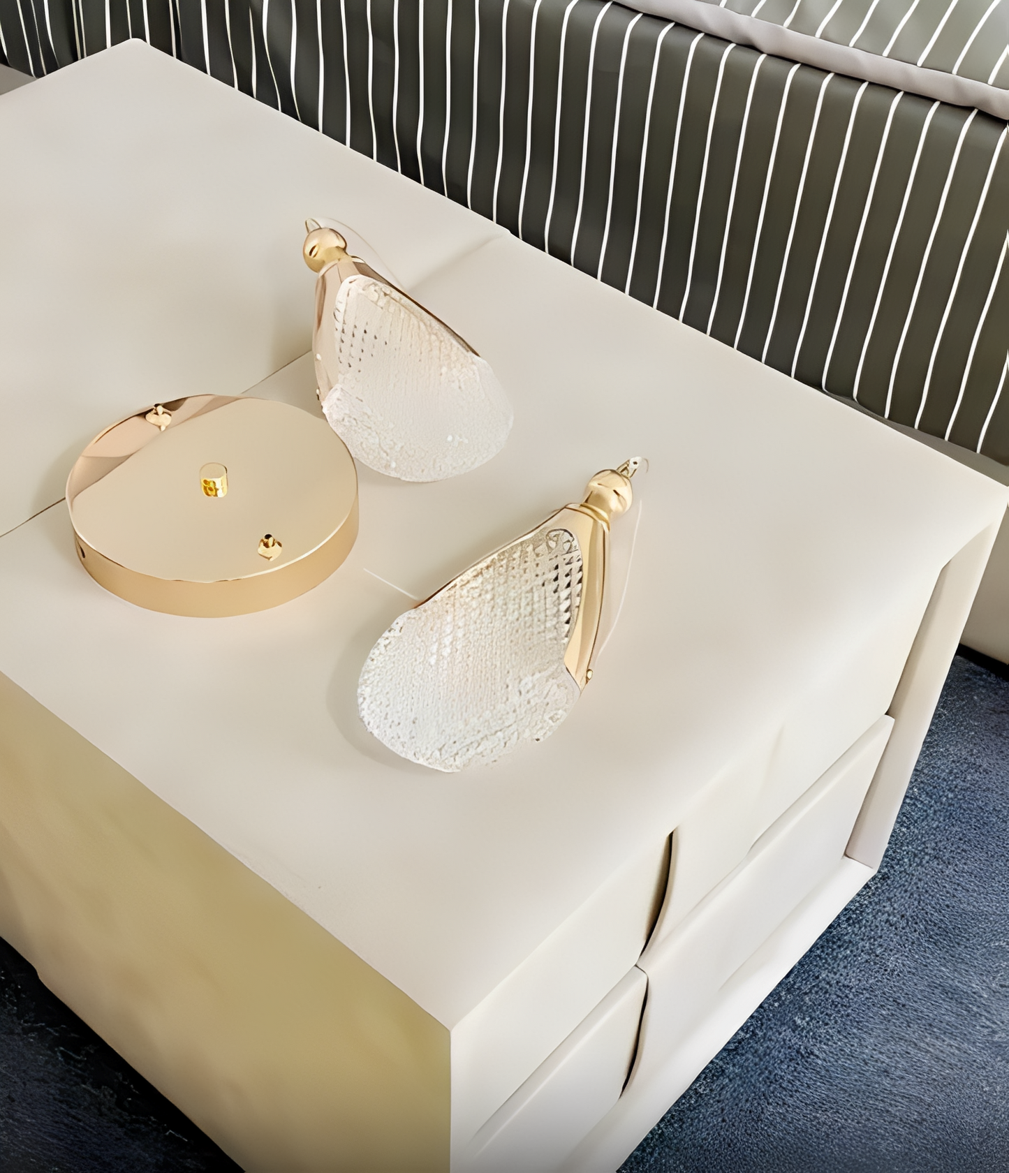 Himari – Suspension en cristal dorée