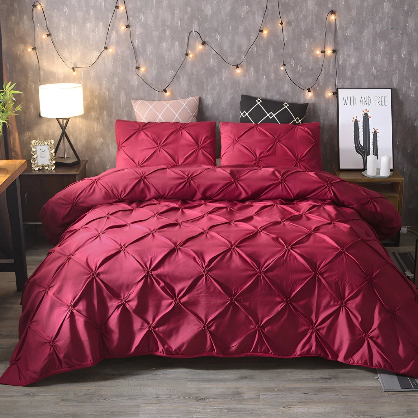 Silvany – Housse de couette pour lit double (3 pièces)