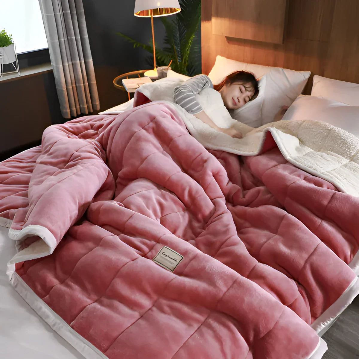 Velara – Couverture en polaire Coral douce