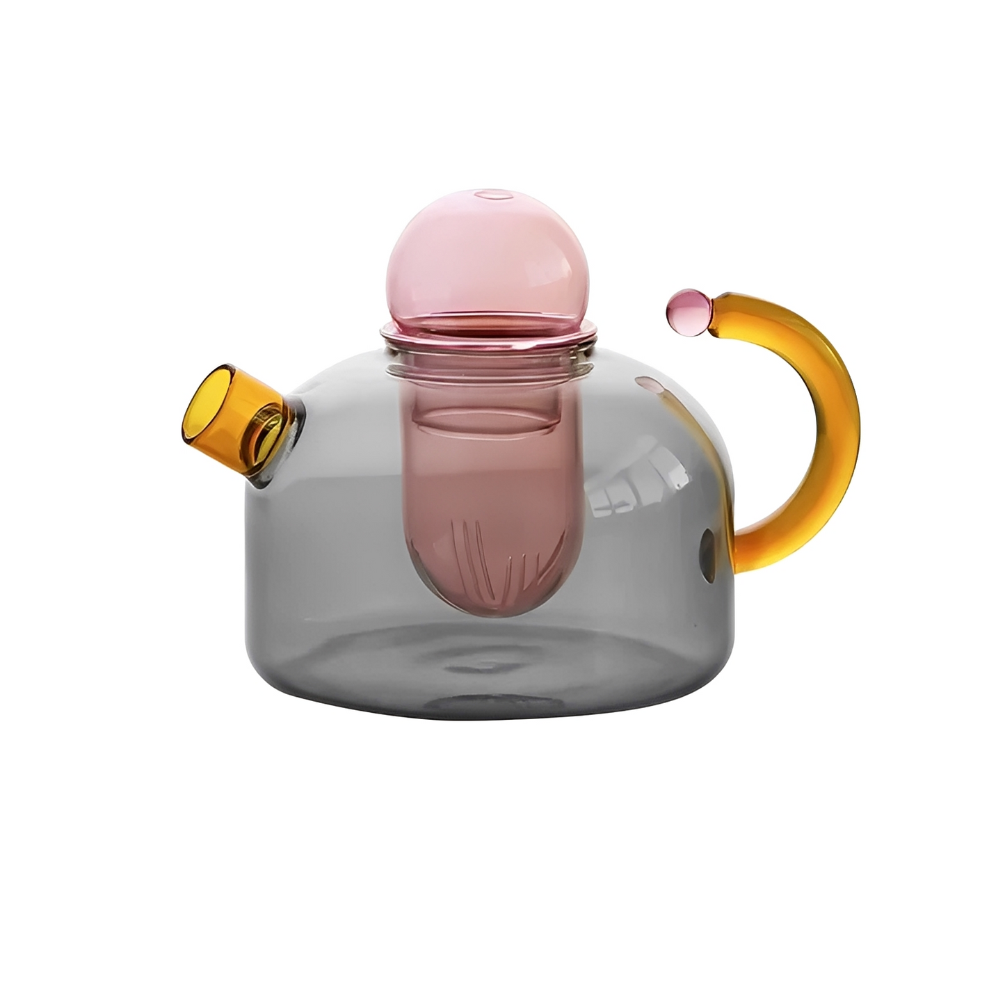 Taya – Théière en verre résistant à la chaleur avec contraste de couleur