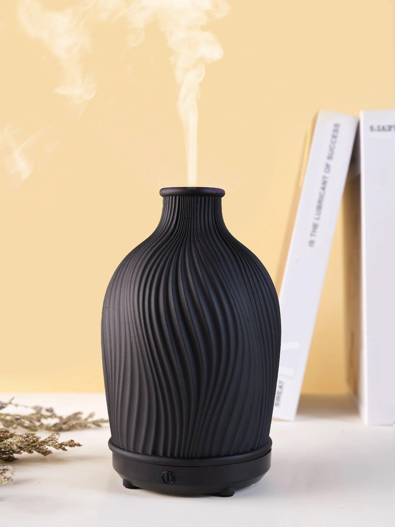 Diffuseur Bohème – Humidificateur ultrasonique en forme de vase au style boho en polyresine