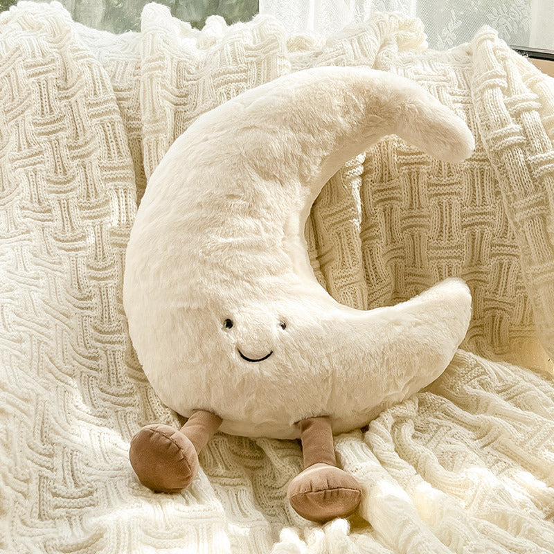 Coussin de canapé Lune et Soleil Visage souriant