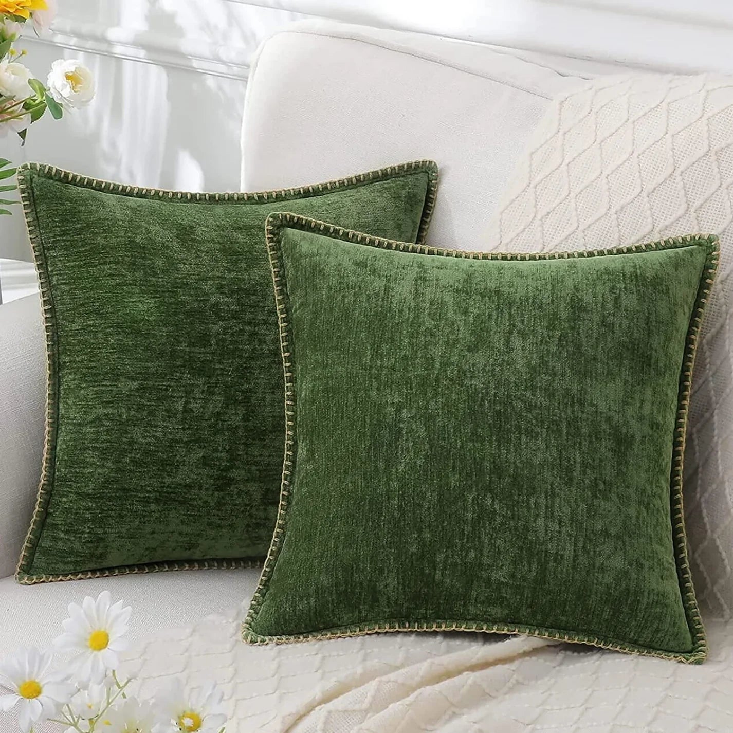 Omvia – Luxurieux Housse de Coussin de Décoration