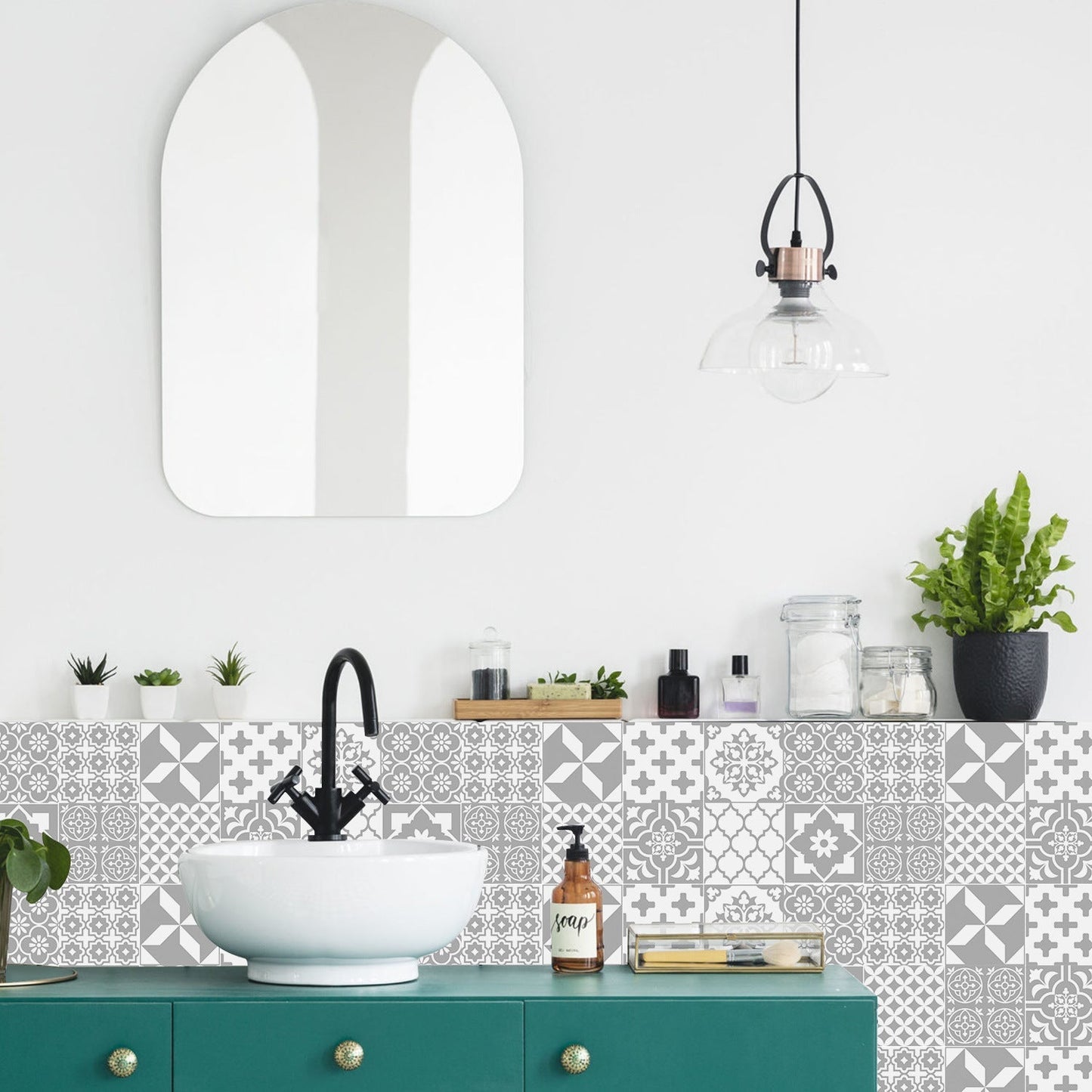 Autocollant mural pour carrelage de cuisine de style européen