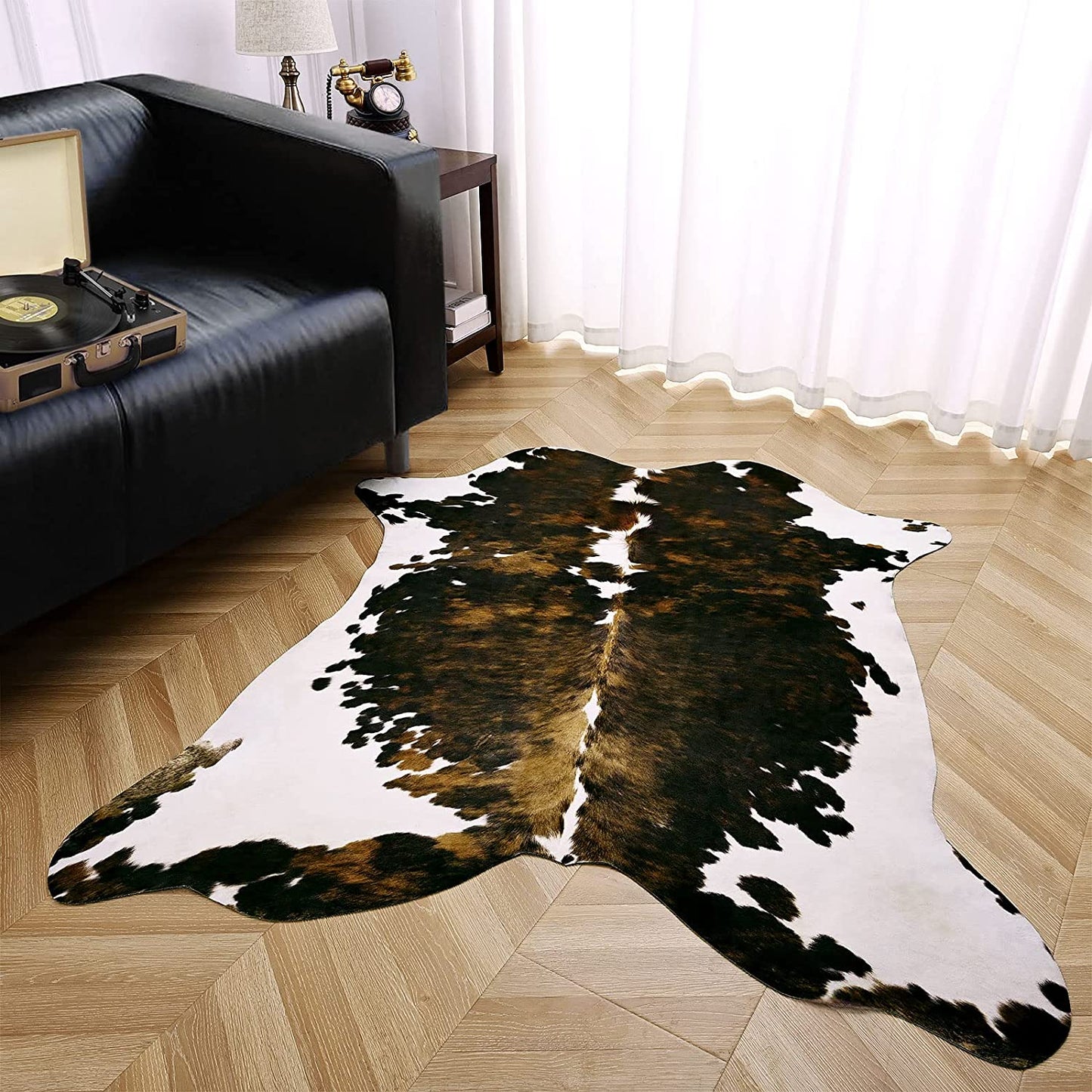 Tapis moelleux aux motifs animaliers scandinaves