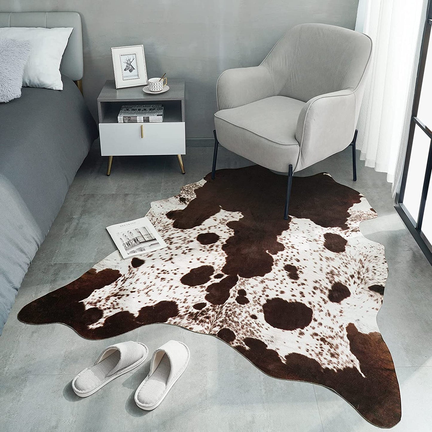 Tapis moelleux aux motifs animaliers scandinaves