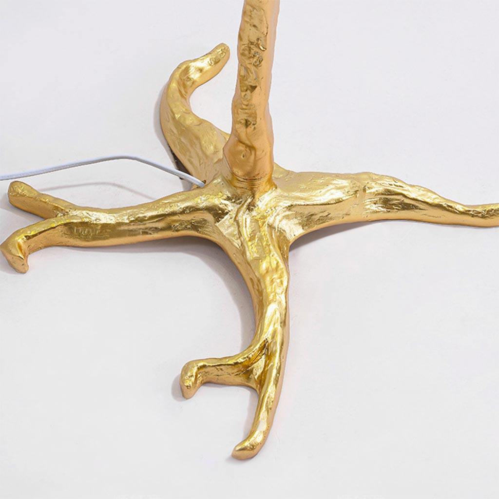 Felicitas – Lampe de sol décorative en résine et plumes