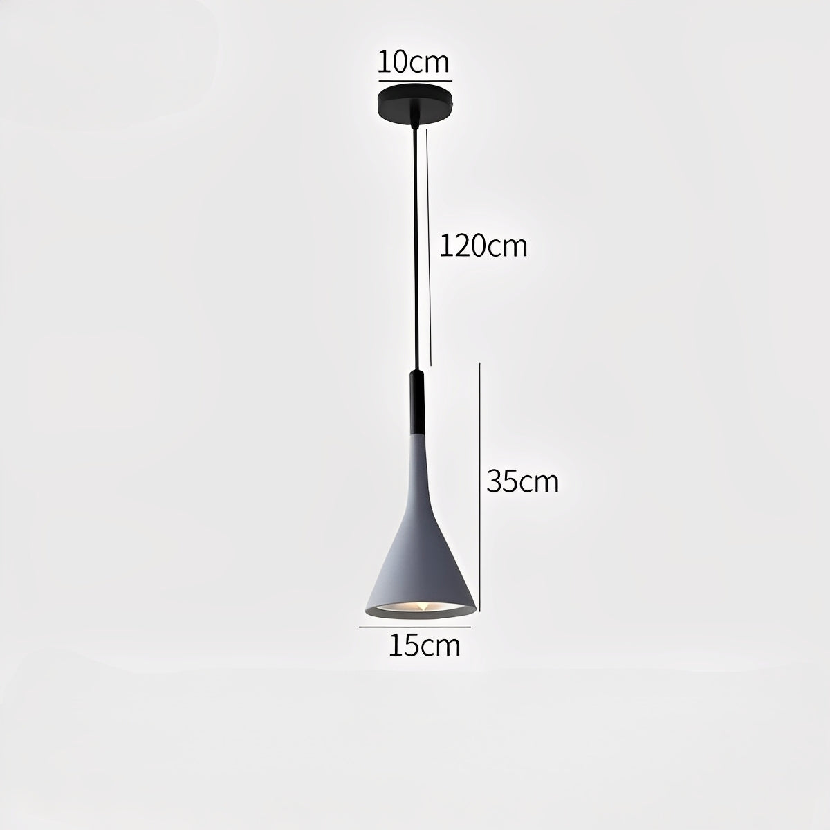 Arashi – Suspension moderne en corne d'aluminium