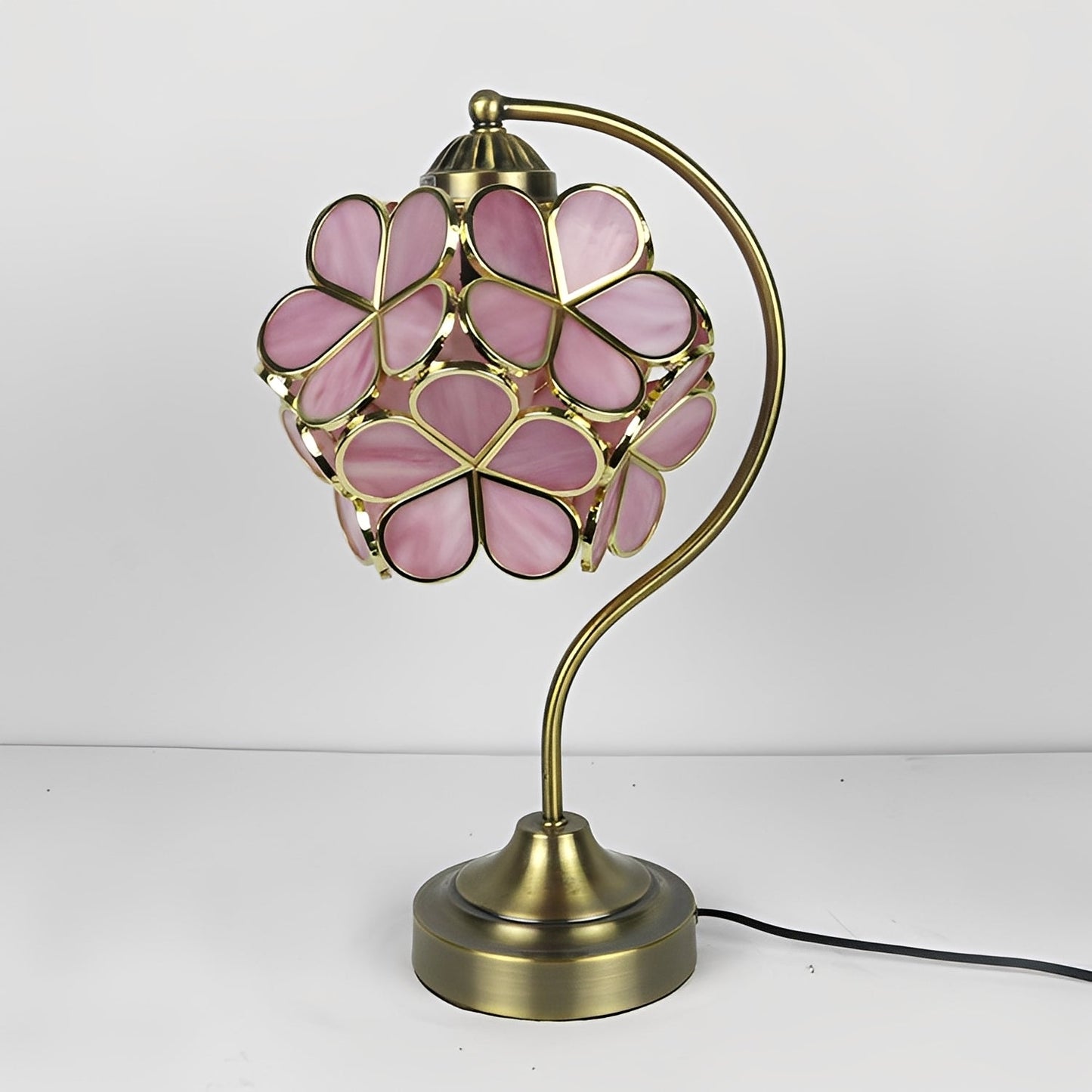 Claudia – Lampe de bureau en verre Tiffany