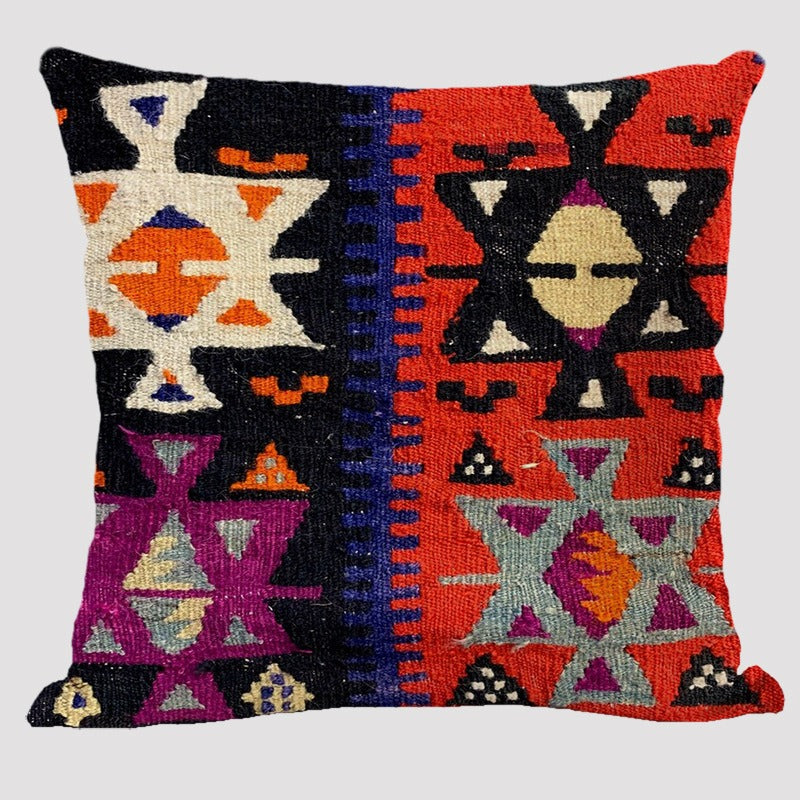 Yara – Coussin Boho avec motif géométrique