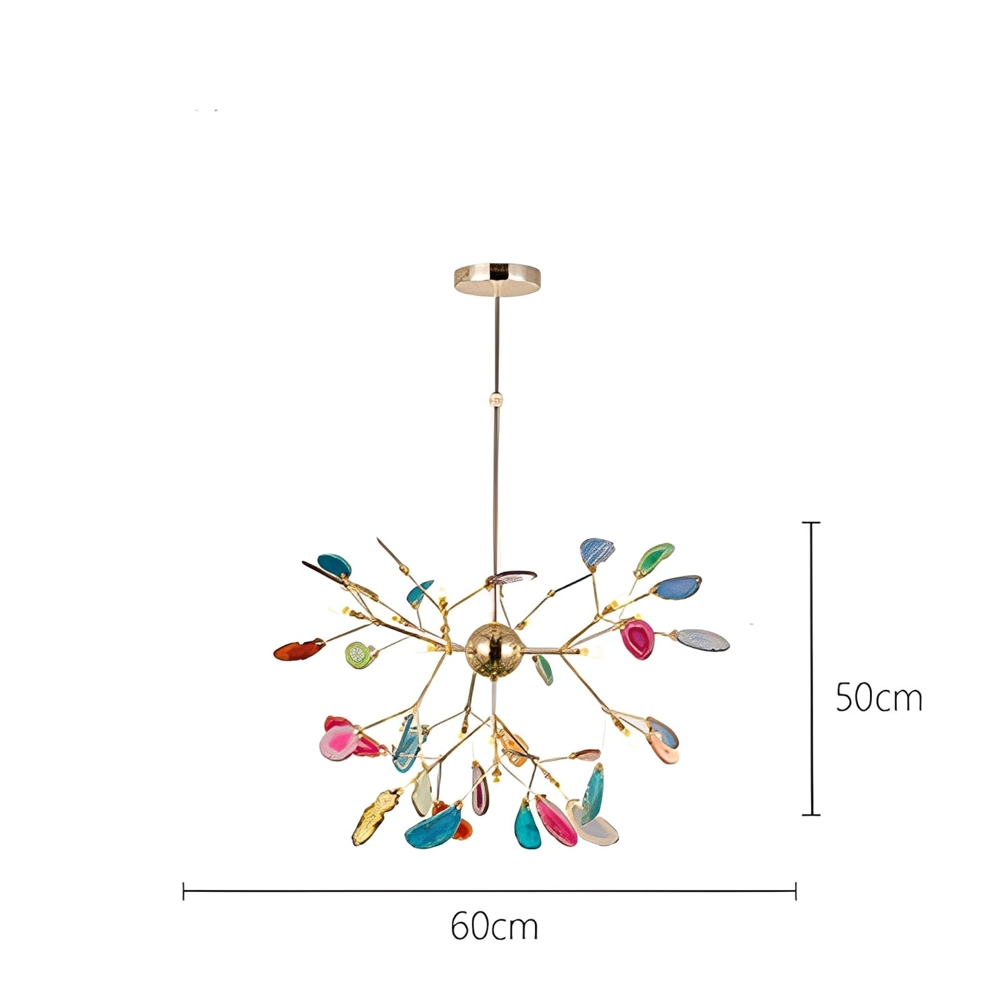 Adrian – Lustre LED créatif en pierre d'onyx