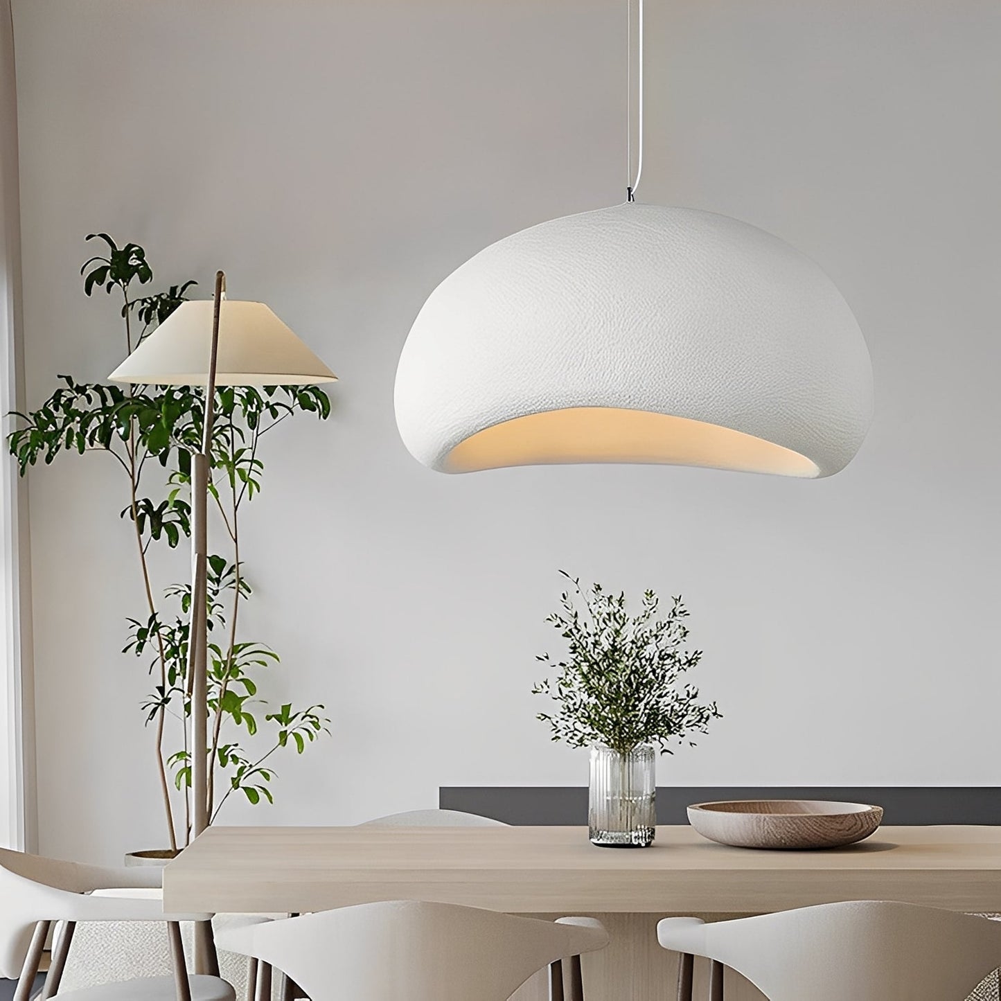 Jisoo – Lustre Minimaliste en Verre et Haricots