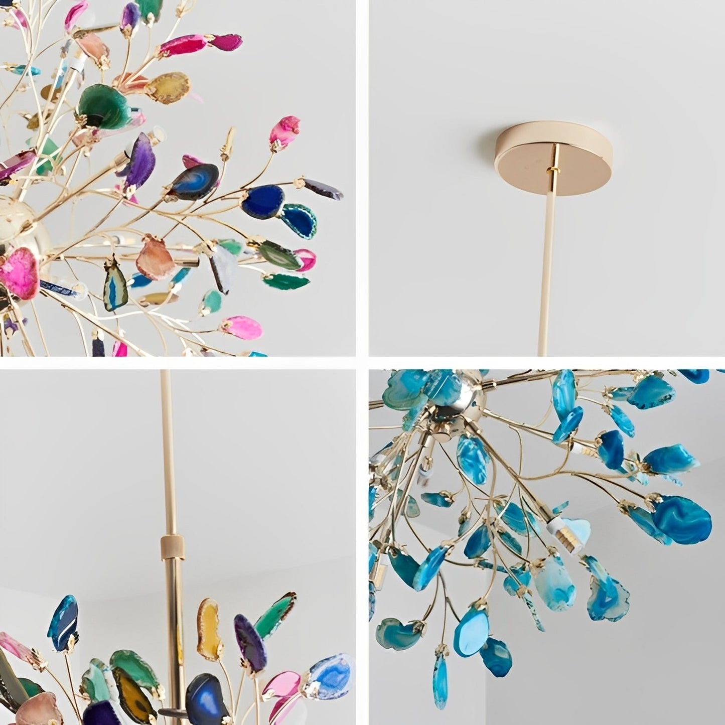 Ignis – Suspension Firefly Nordique avec Verre d'Agate