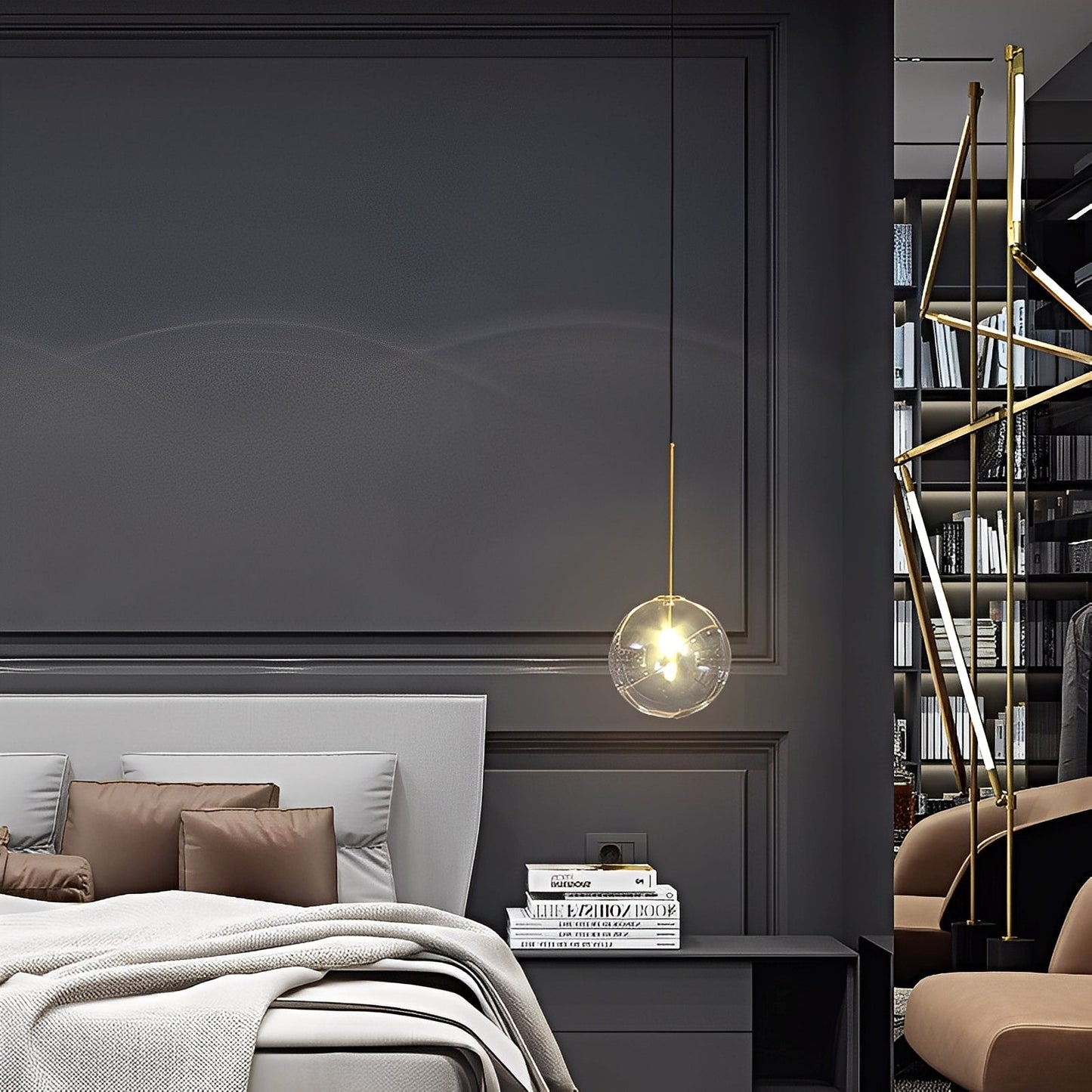 Lexie – Lustre Créatif Boule de Verre