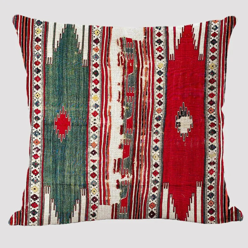 Yara – Coussin Boho avec motif géométrique