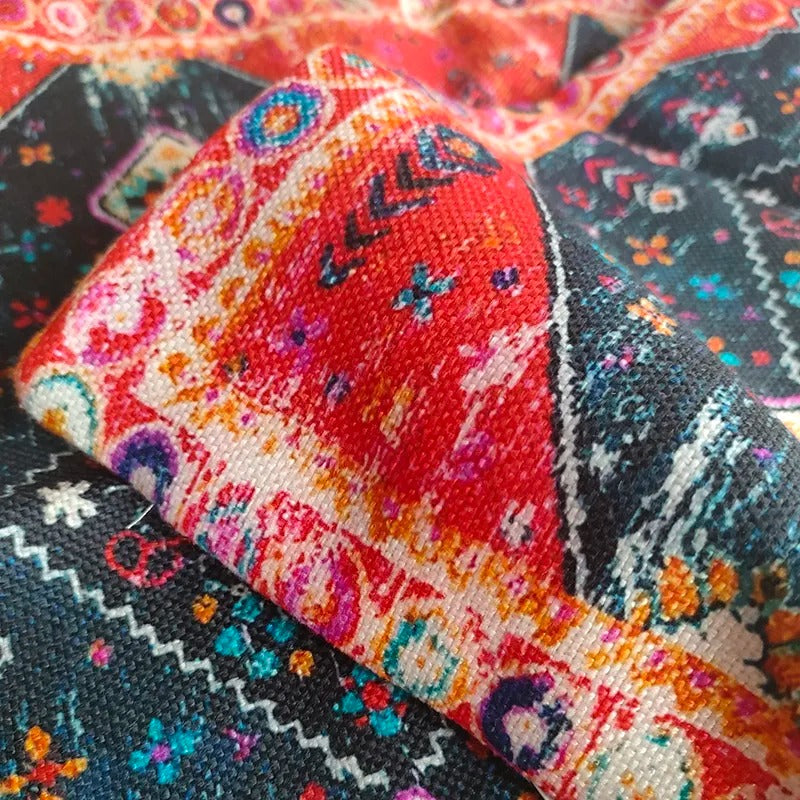 Yara – Coussin Boho avec motif géométrique