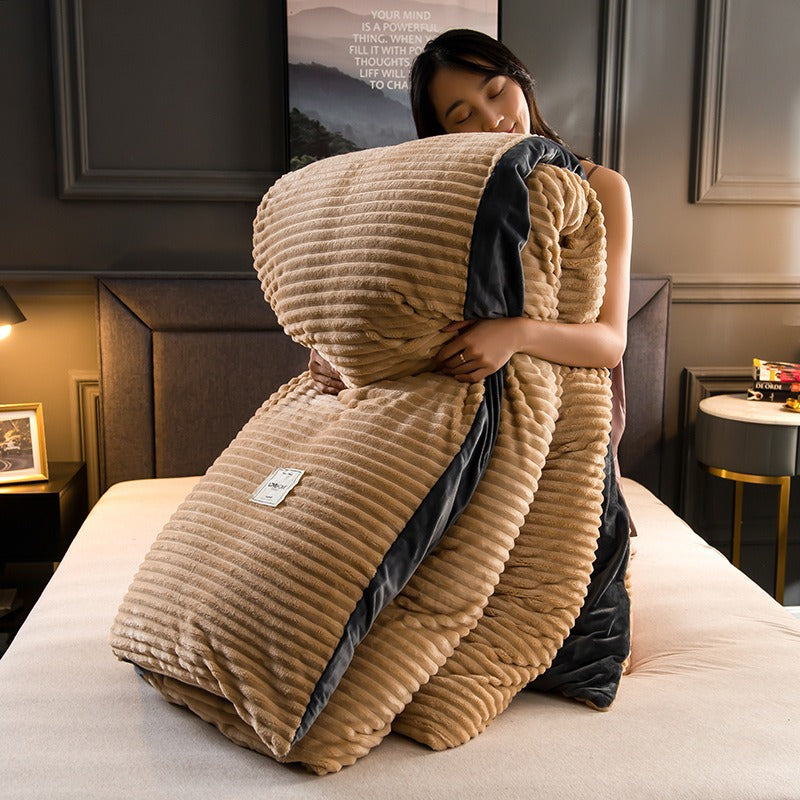 Blonney – Douce parure de lit en flanelle pour nuits chaudes