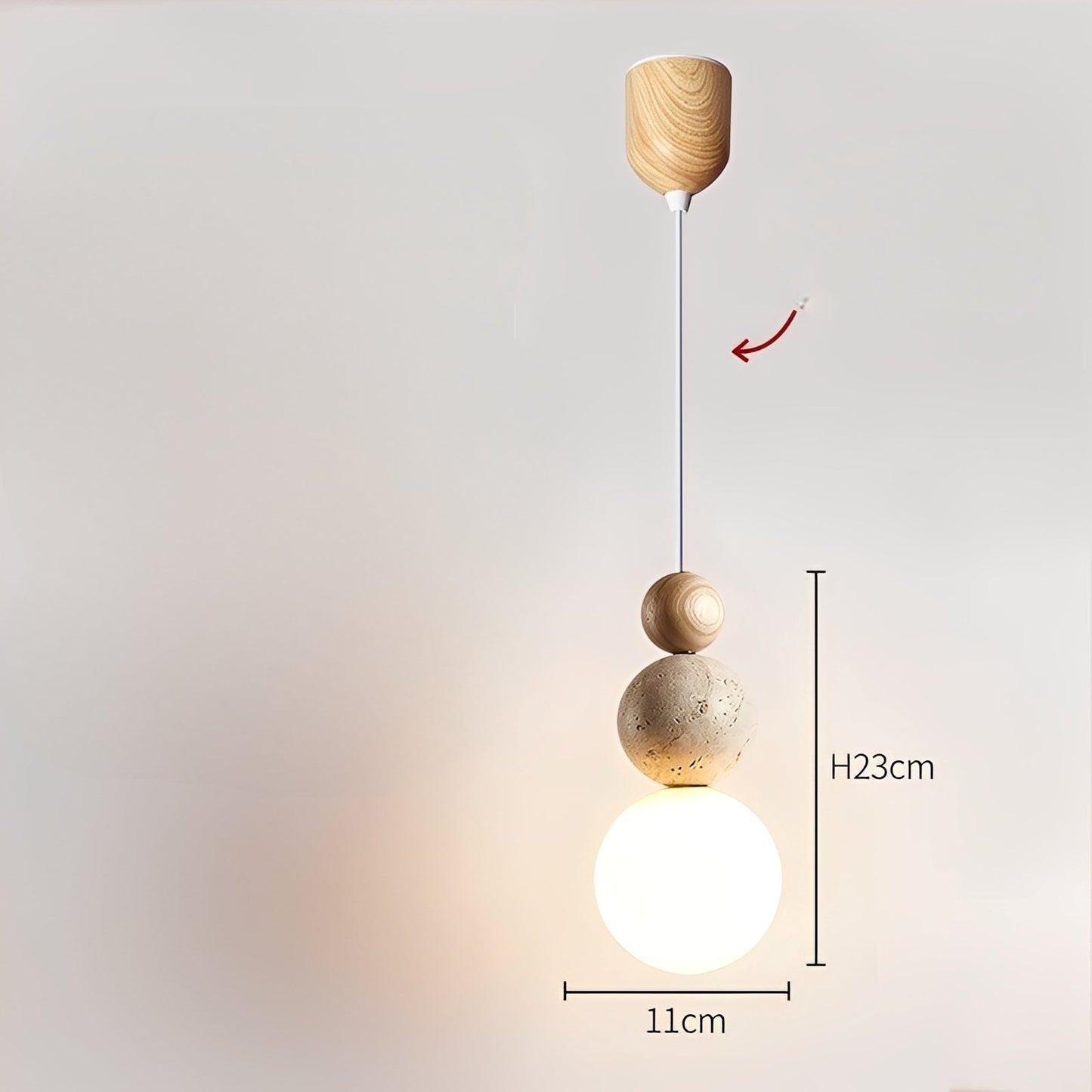 Nilo – Suspension moderne en travertin