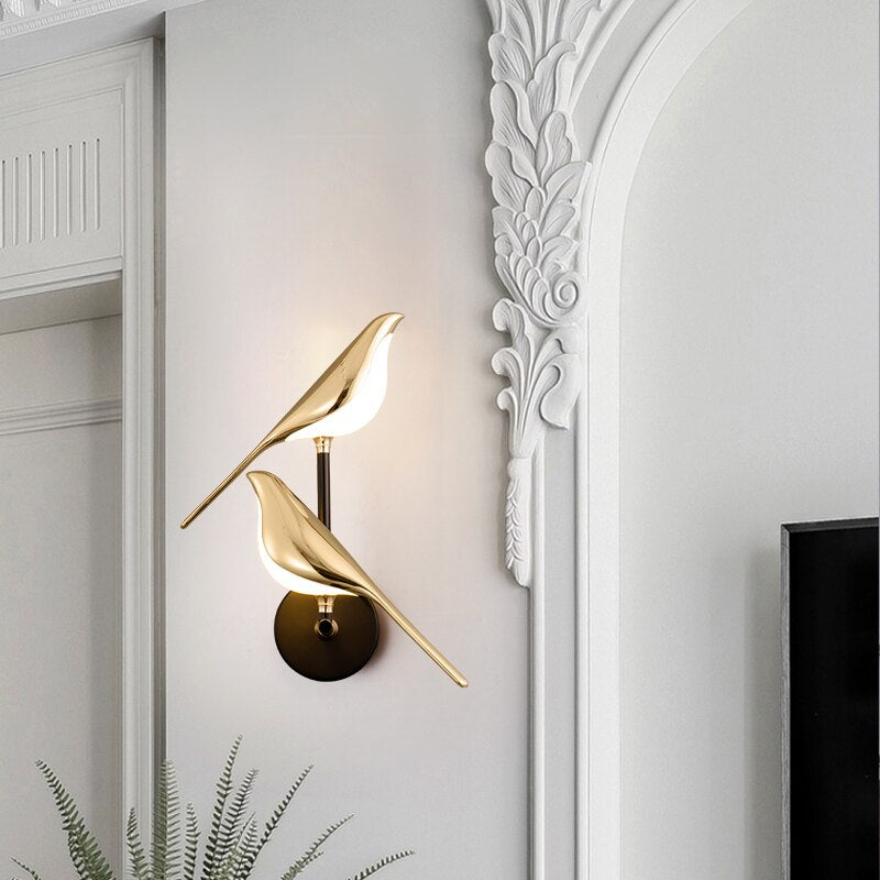 Applique nordique LED pour oiseaux