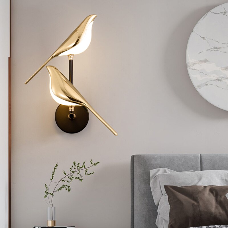 Applique nordique LED pour oiseaux