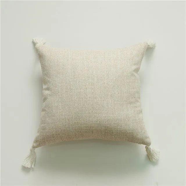 Sayuri – Coussin Simple en Coton-Lin en Couleurs Unies