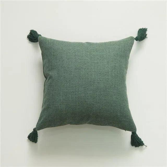 Sayuri – Coussin Simple en Coton-Lin en Couleurs Unies