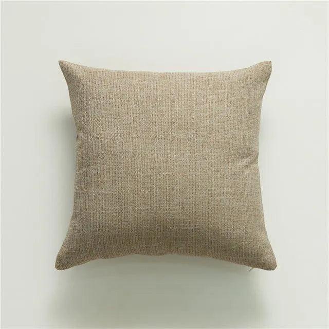 Sayuri – Coussin Simple en Coton-Lin en Couleurs Unies