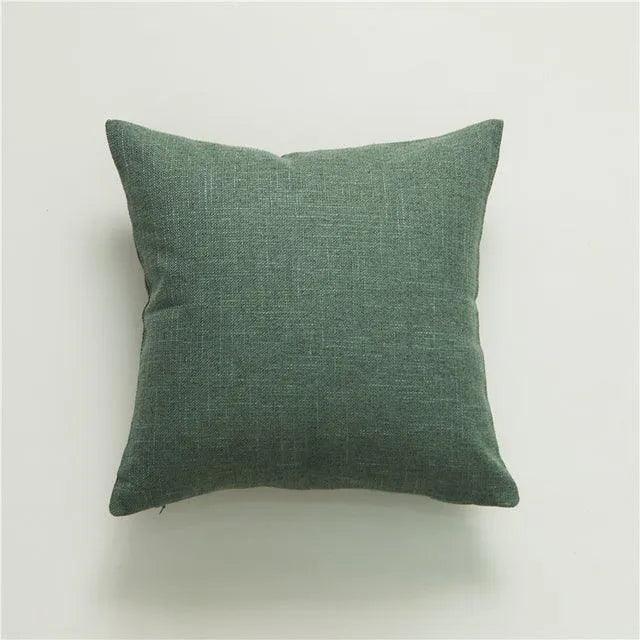 Sayuri – Coussin Simple en Coton-Lin en Couleurs Unies