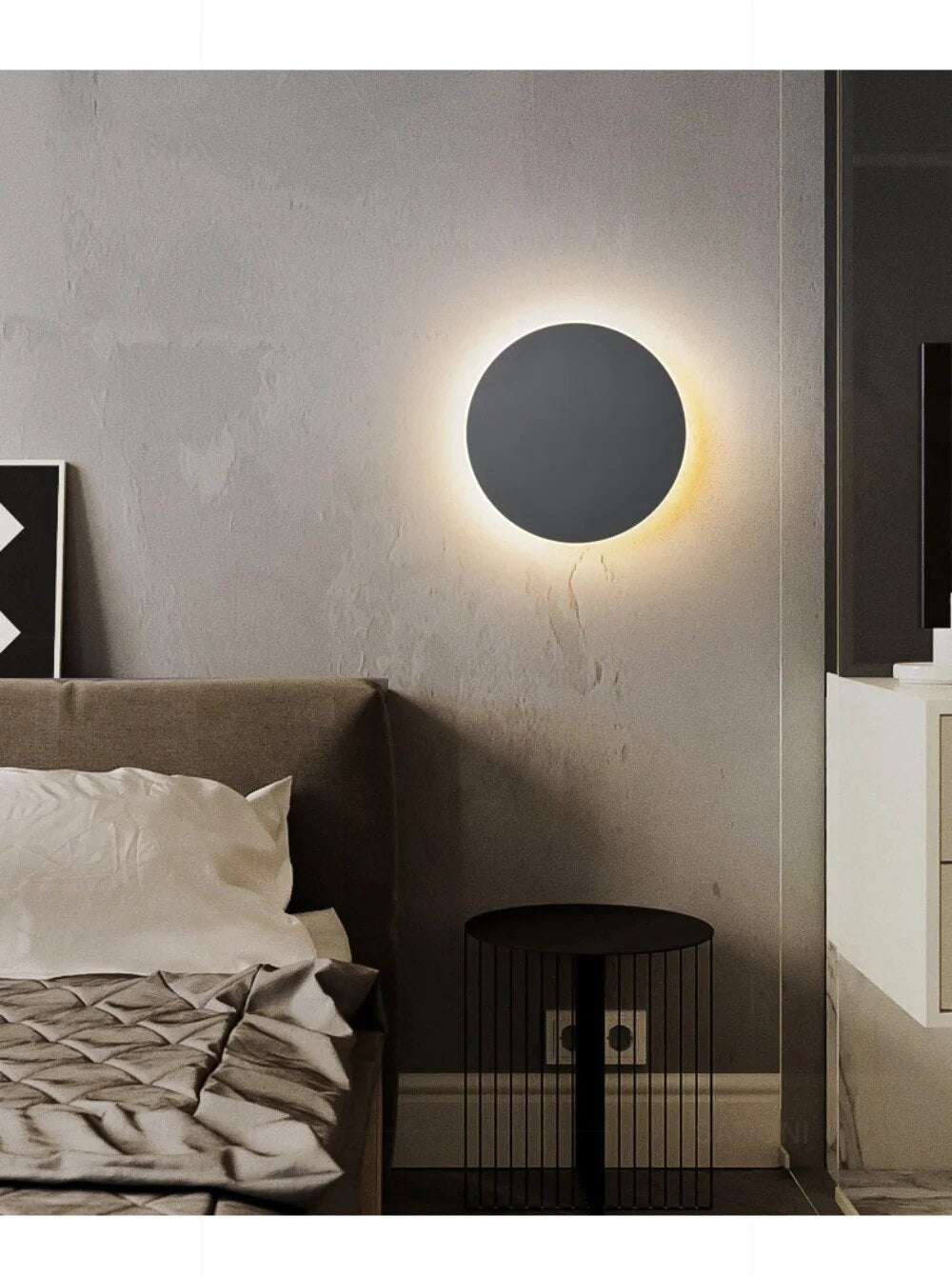 Applique Murale LED Ronde – Éclairage Moderne pour Ambiance Chaleureuse