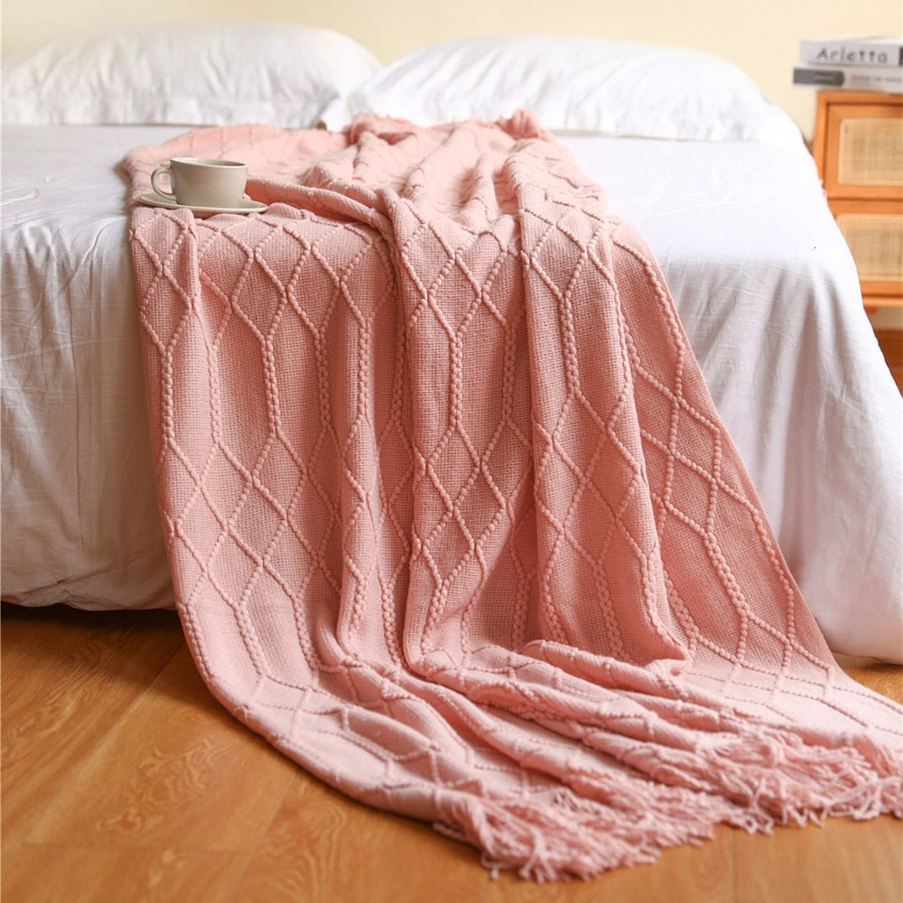 Uela – Couverture de canapé en polaire de corail au design uni