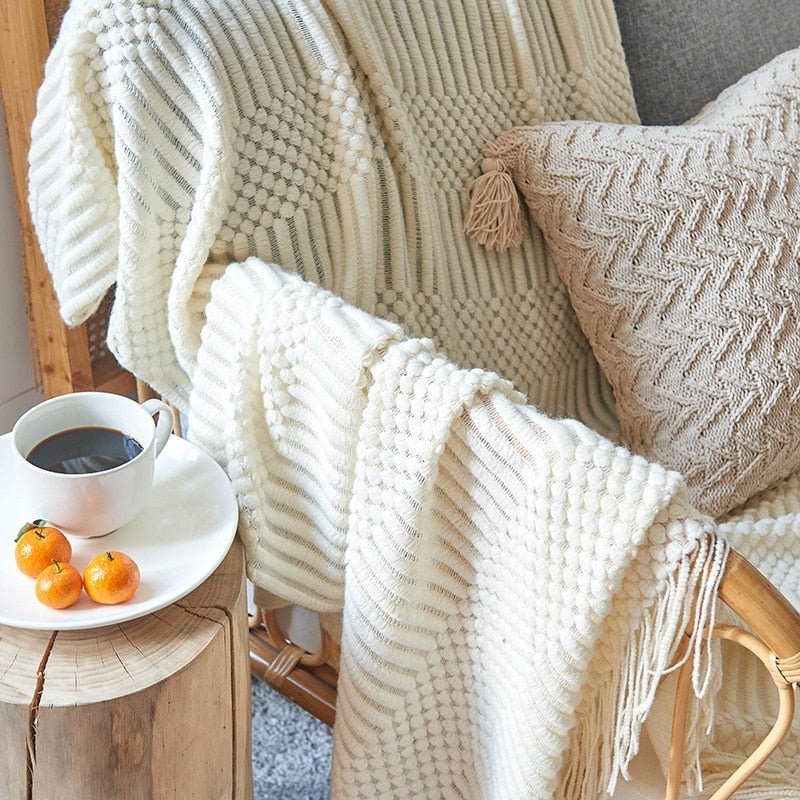 Uela – Couverture de canapé en polaire de corail au design uni