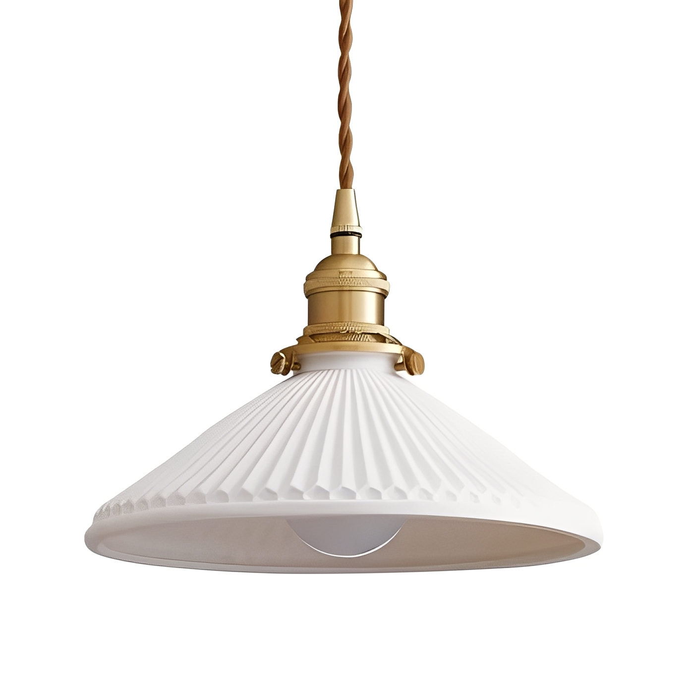 Aveline – Lustre en laiton et céramique