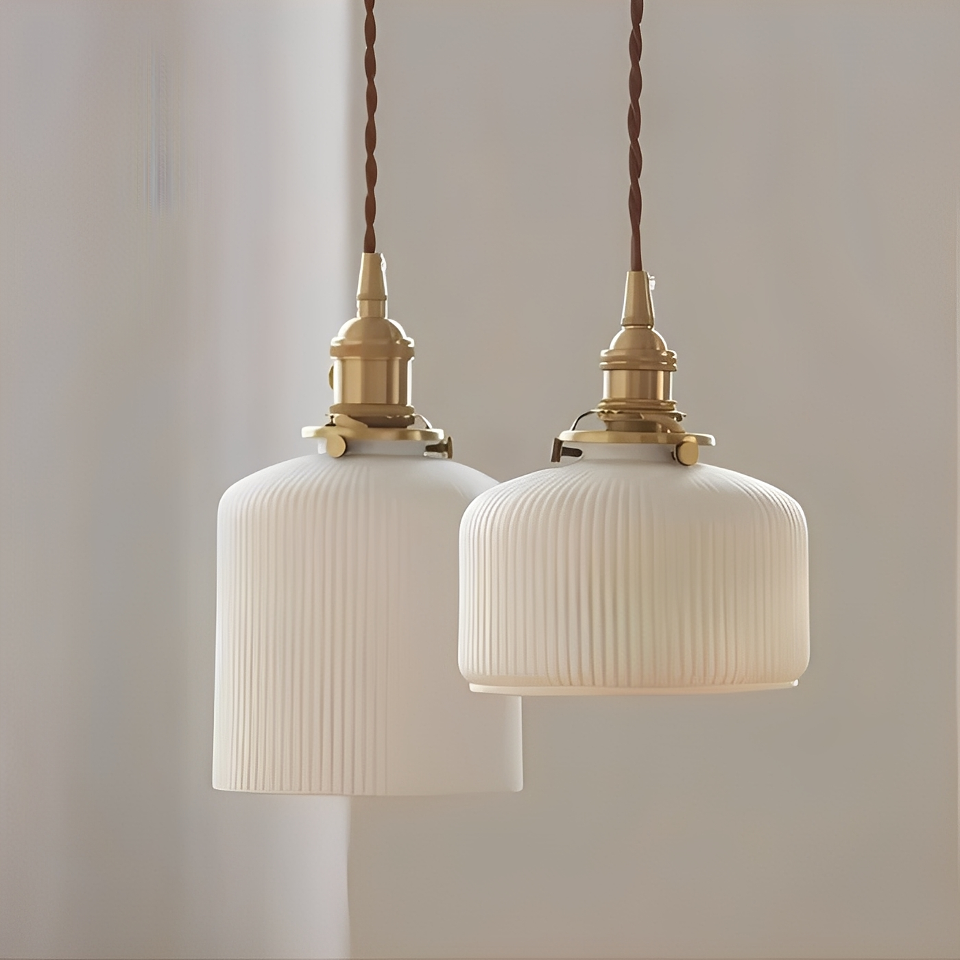 Aveline – Lustre en laiton et céramique