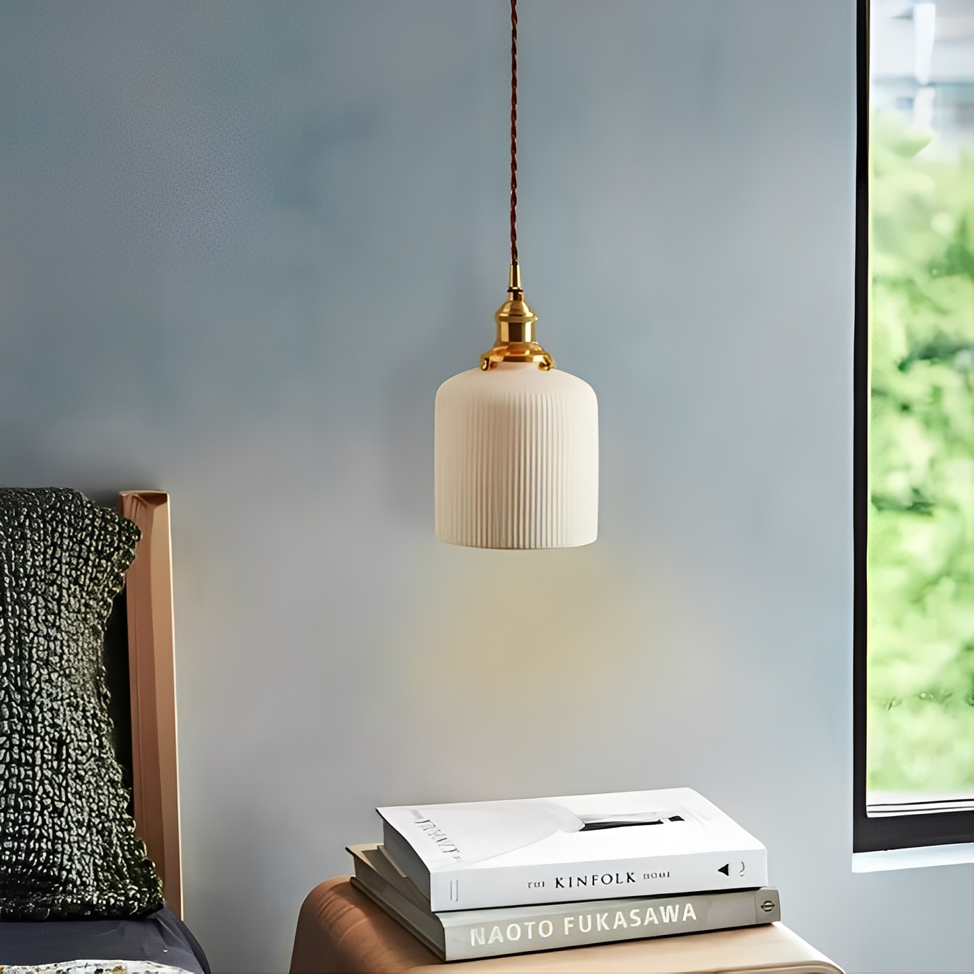 Aveline – Lustre en laiton et céramique