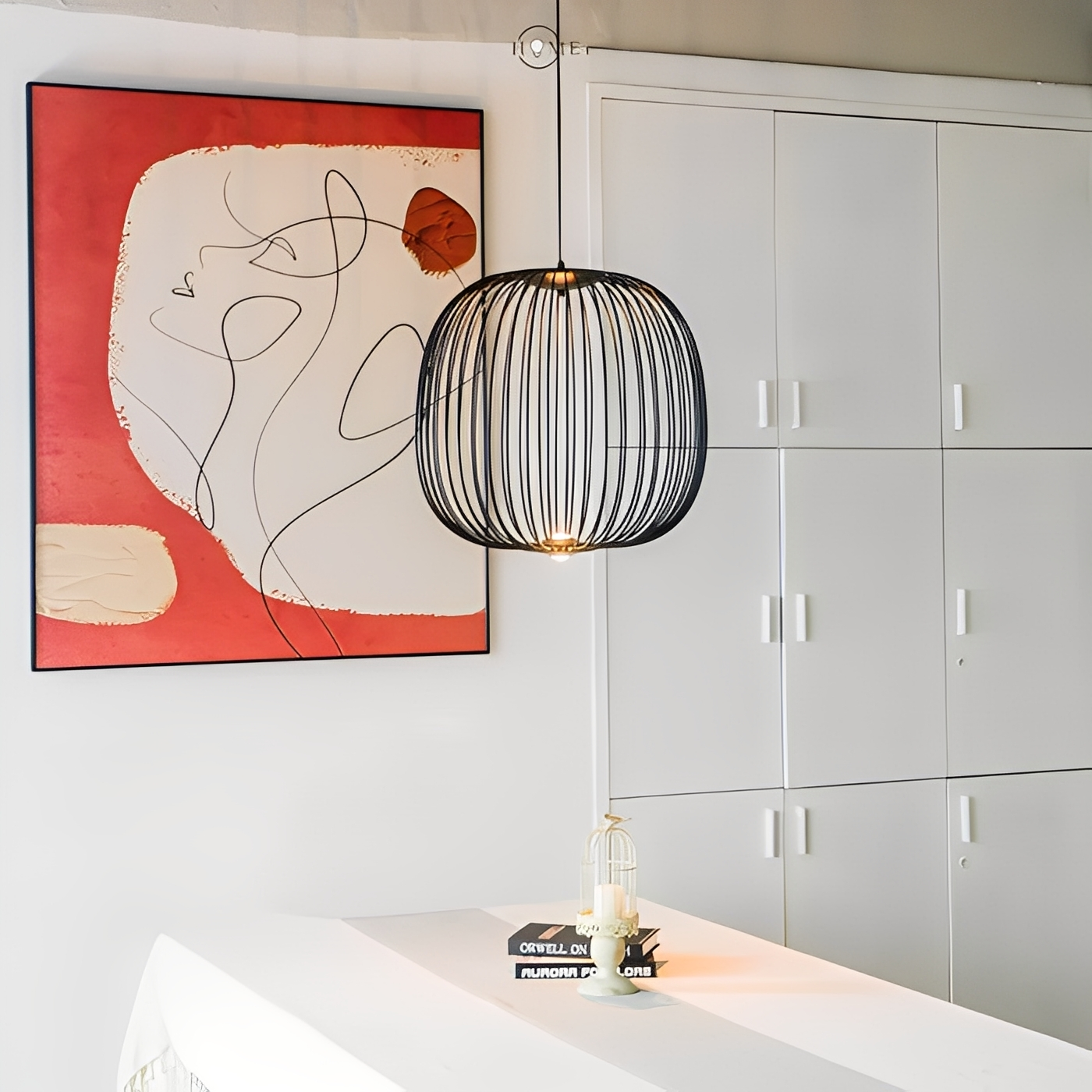 Corvin – Lustre Cage à Oiseaux Moderne