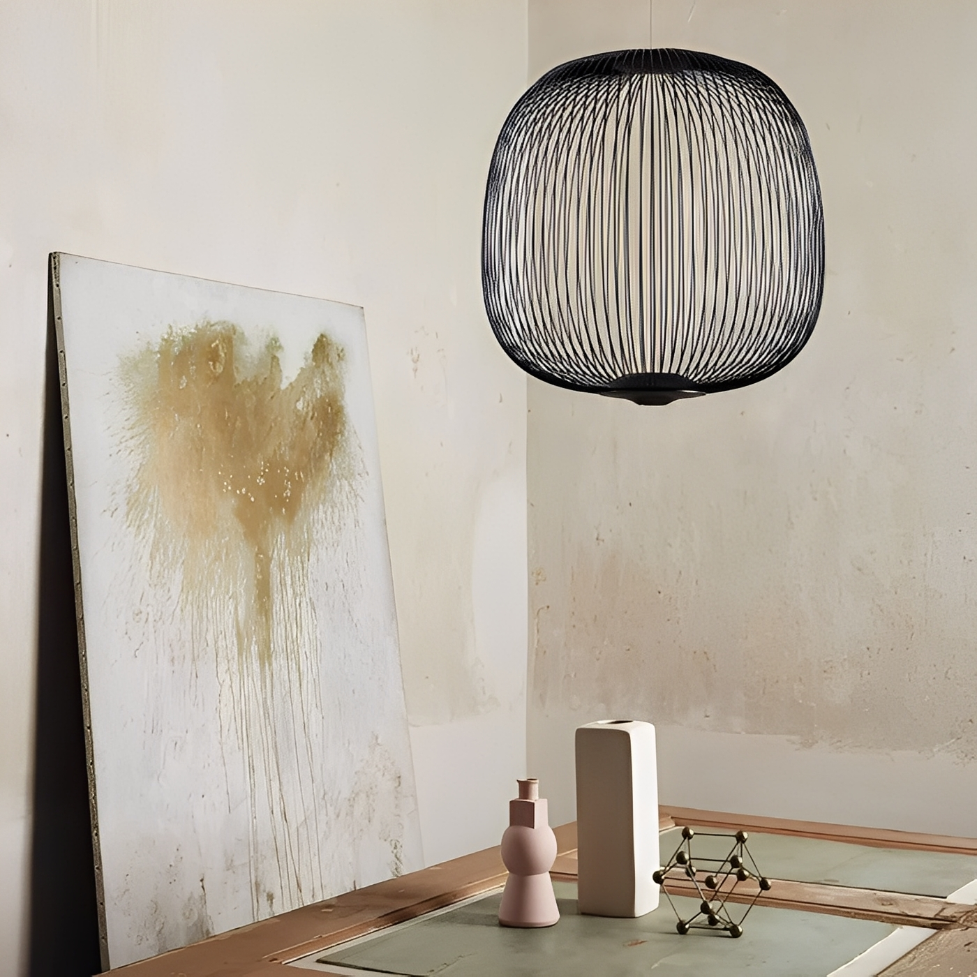 Corvin – Lustre Cage à Oiseaux Moderne
