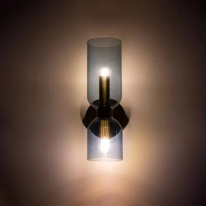 DuoVerre – Applique murale LED à double tête en verre élégant