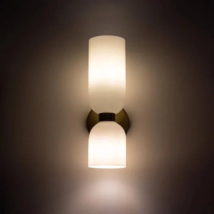 DuoVerre – Applique murale LED à double tête en verre élégant