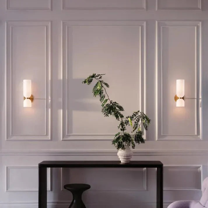 DuoVerre – Applique murale LED à double tête en verre élégant